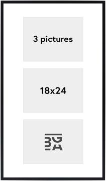 Edsbyn Kolaž okvir XIX Črna - 3 Slike (18x24 cm)