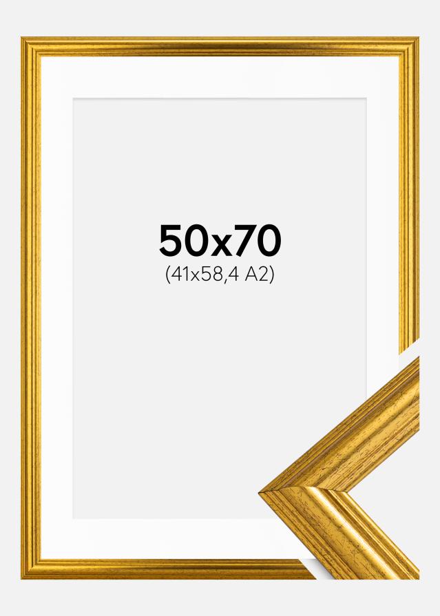 Okvir Västkusten Zlata 50x70 cm - Paspartŭ Bela 42x59,4 cm (A2)