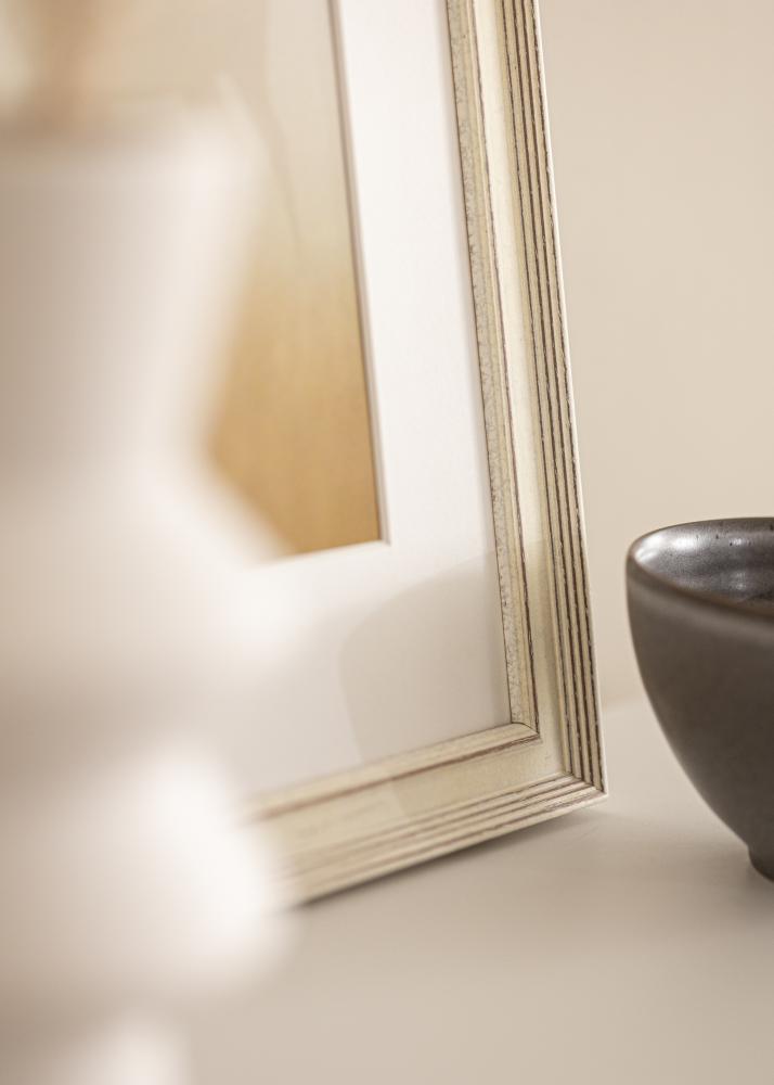 Okvir Shabby Chic Akrilno steklo Bela 50x50 cm