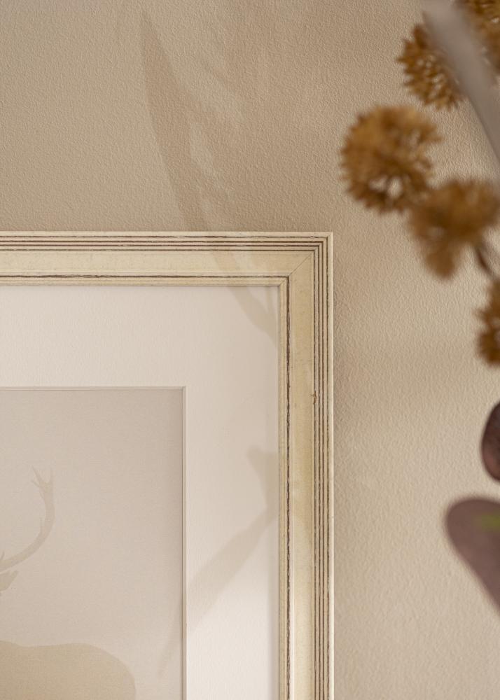 Okvir Shabby Chic Akrilno steklo Bela 50x50 cm