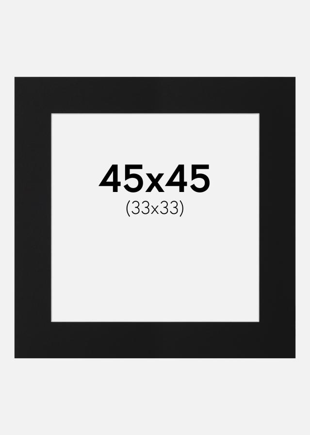 Paspartŭ Črni Standard (Belo Jedro) 45x45 cm (33x33)