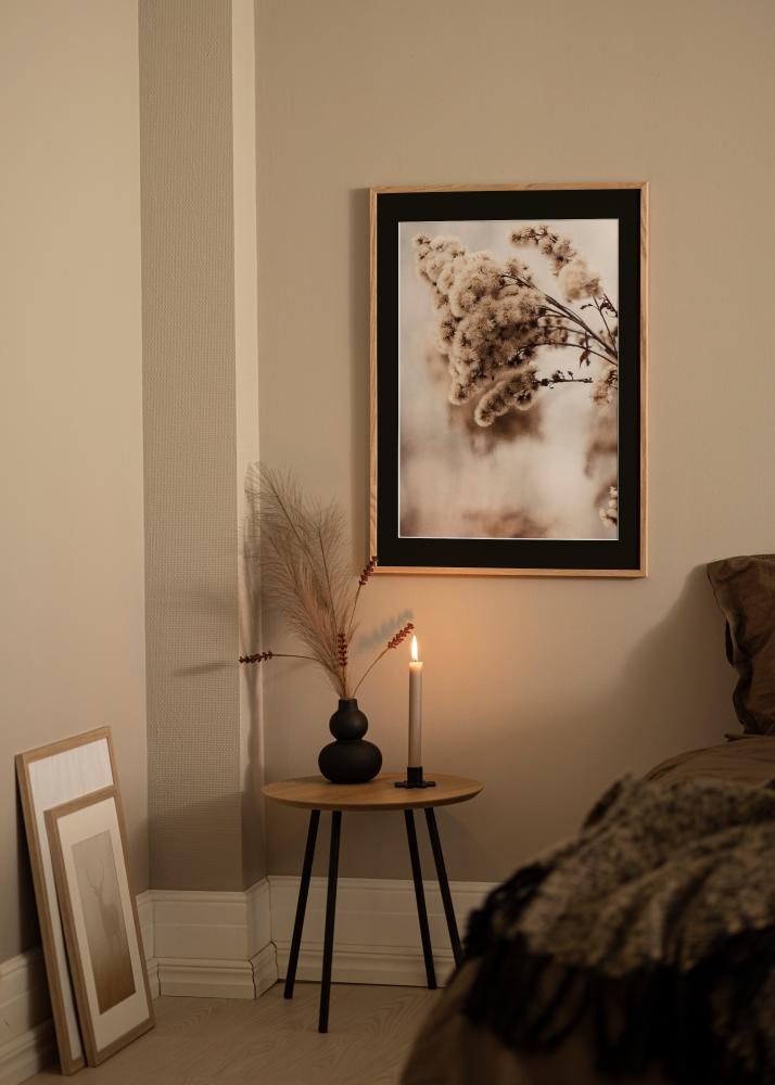 Okvir E-Line Hrast 30x40 cm - Paspartŭ Črna 21x29,7 cm (A4)