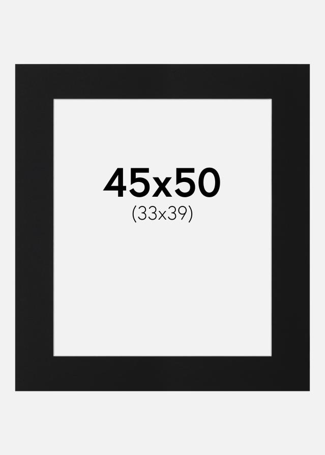 Paspartŭ Črni Standard (Belo Jedro) 45x50 cm (33x39)