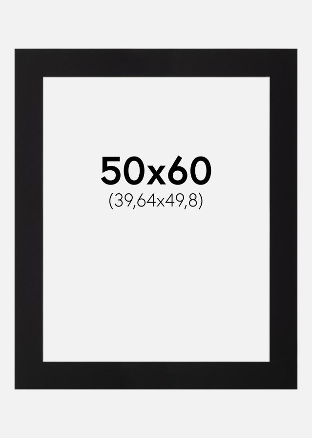 Paspartŭ Črna Standarden Bel notranji rob 50x60 cm (39,64x49,8)