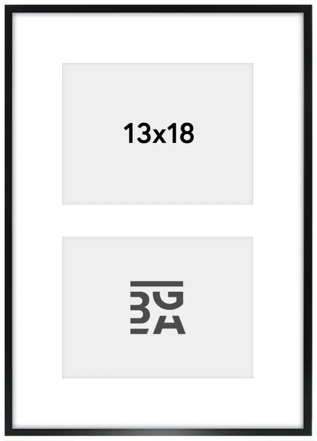 Edsbyn Kolaž okvir XXIV Črna - 2 Slike (13x18 cm)
