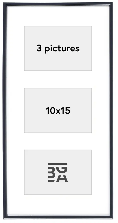 Galeria Kolaž okvir Črna - 3 Slike (10x15 cm)