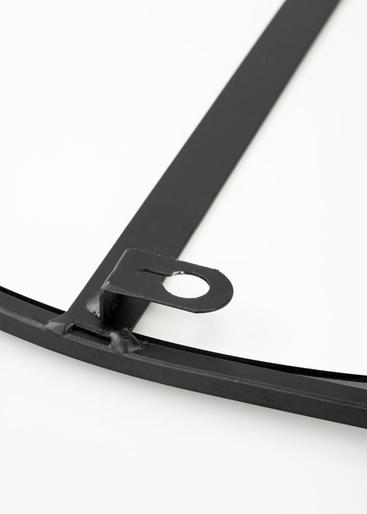 KAILA Okrogel Ogledalo s Polica - Črna 35x55 cm