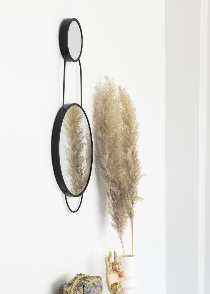 KAILA Ogledalo Combination - Črna 35x71 cm