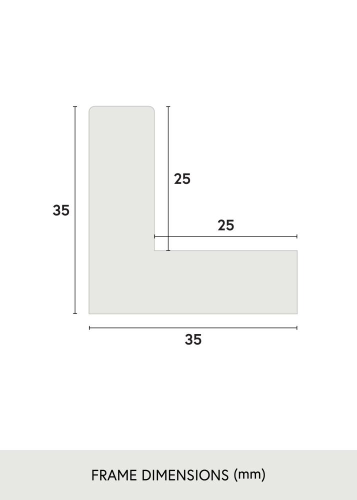Okvir Sussex Akrilno steklo Črna/Zlata 30x30 cm