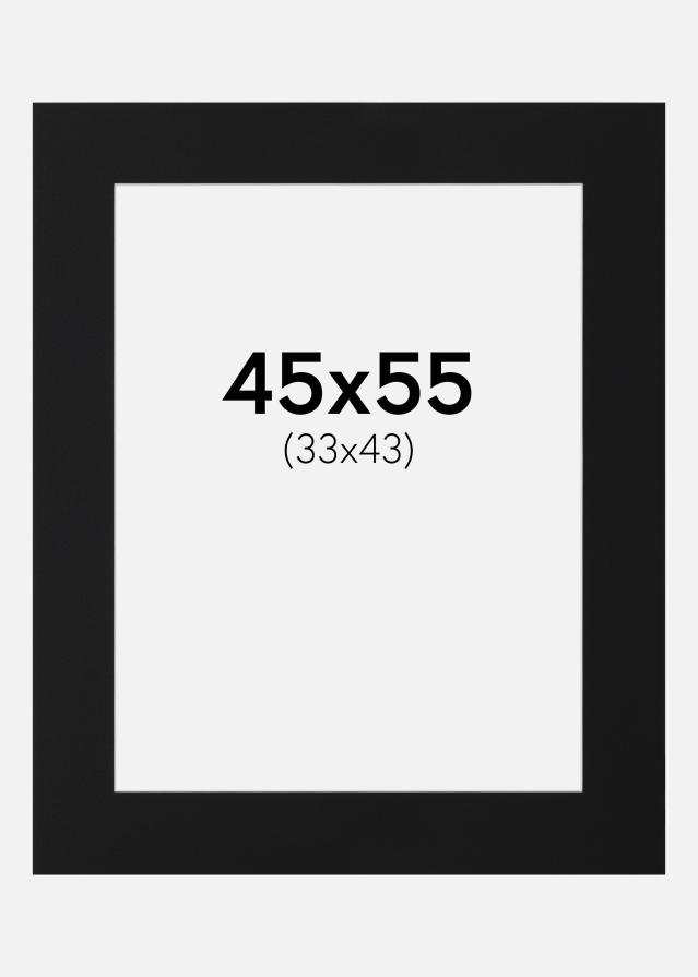 Paspartŭ Črni Standard (Belo Jedro) 45x55 cm (33x43)