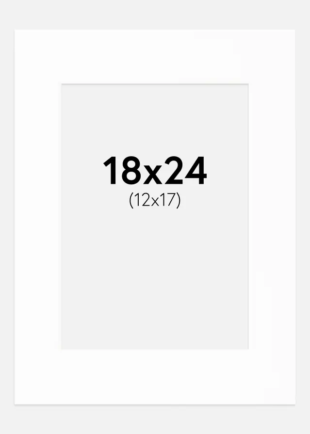 Paspartŭ Canson Bela Bel notranji rob 18x24 cm (12x17)