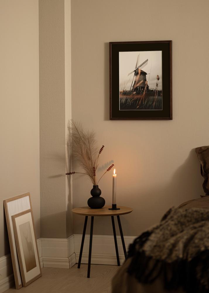 Okvir E-Line Oreh 30x40 cm - Paspartŭ Črna 21x29,7 cm (A4)