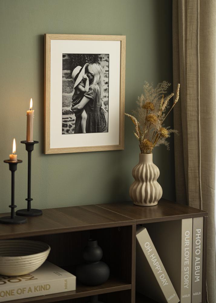 Paspartŭ Bela Črn notranji rob 15x21 cm (9x14 cm)