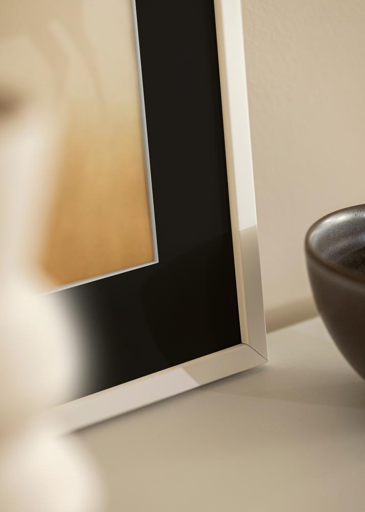 Okvir E-Line Bela 30x40 cm - Paspartŭ Črna 21x29,7 cm (A4)