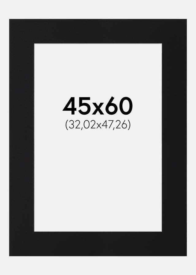 Paspartŭ Črni Standard (Belo Jedro) 45x60 cm (32,02x47,26)