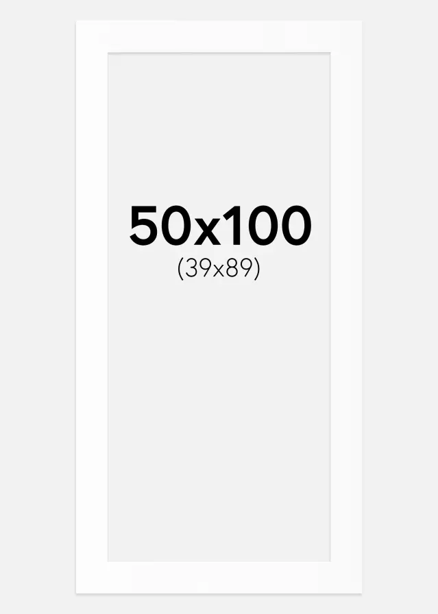 Paspartȗ Beli Standard (Belo Jedro) 50x100 cm (39x89)