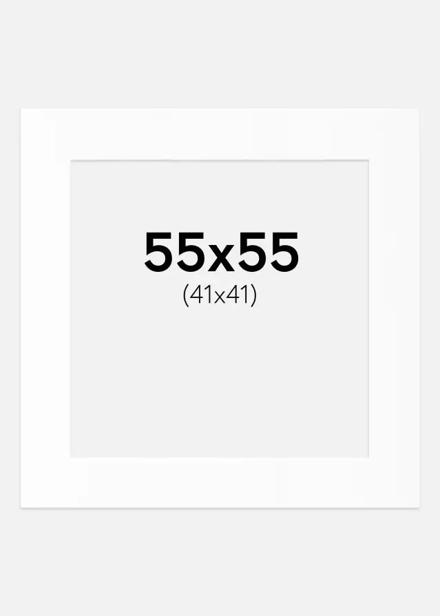 Paspartȗ Beli Standard (Belo Jedro) 55x55 cm (41x41)