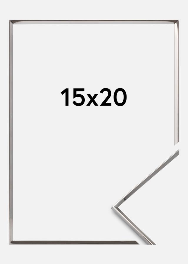 Okvir Gladek Kovina Srebrna 15x20 cm