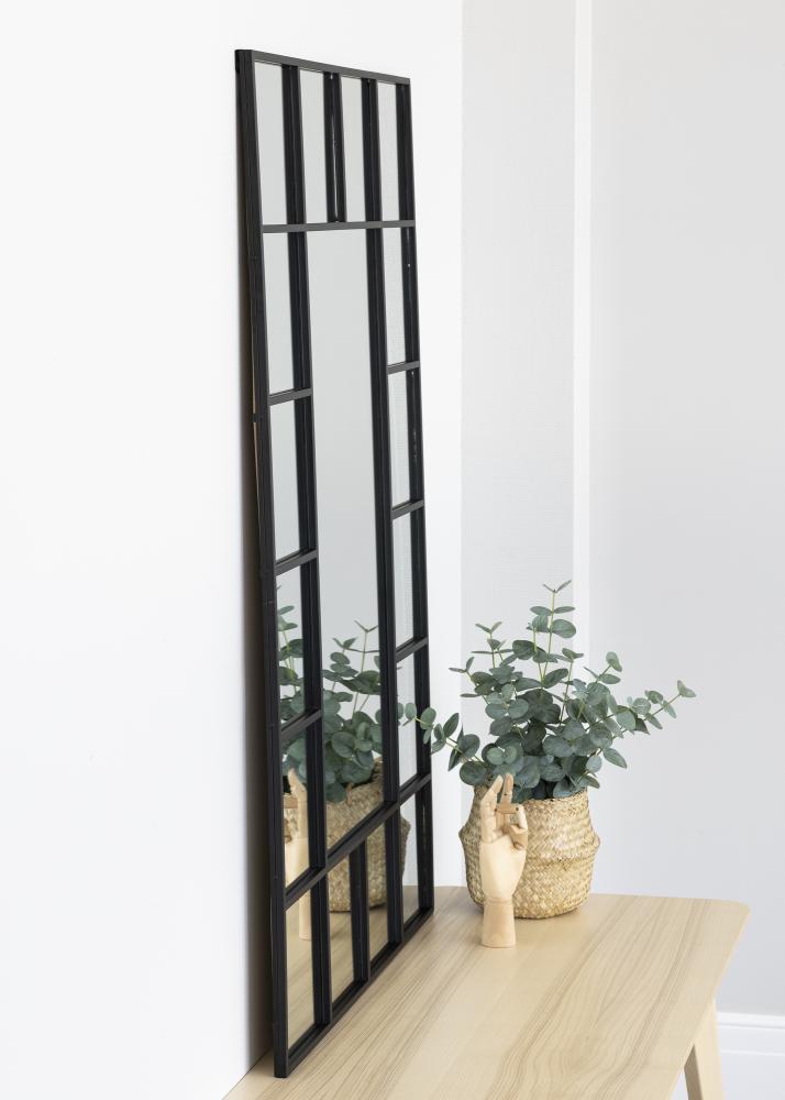 KAILA Ogledalo Window - Črna 80x120 cm