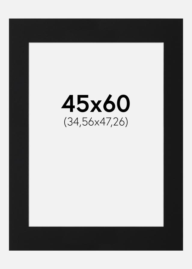 Paspartŭ Črni Standard (Belo Jedro) 45x60 cm (34,56x47,26)