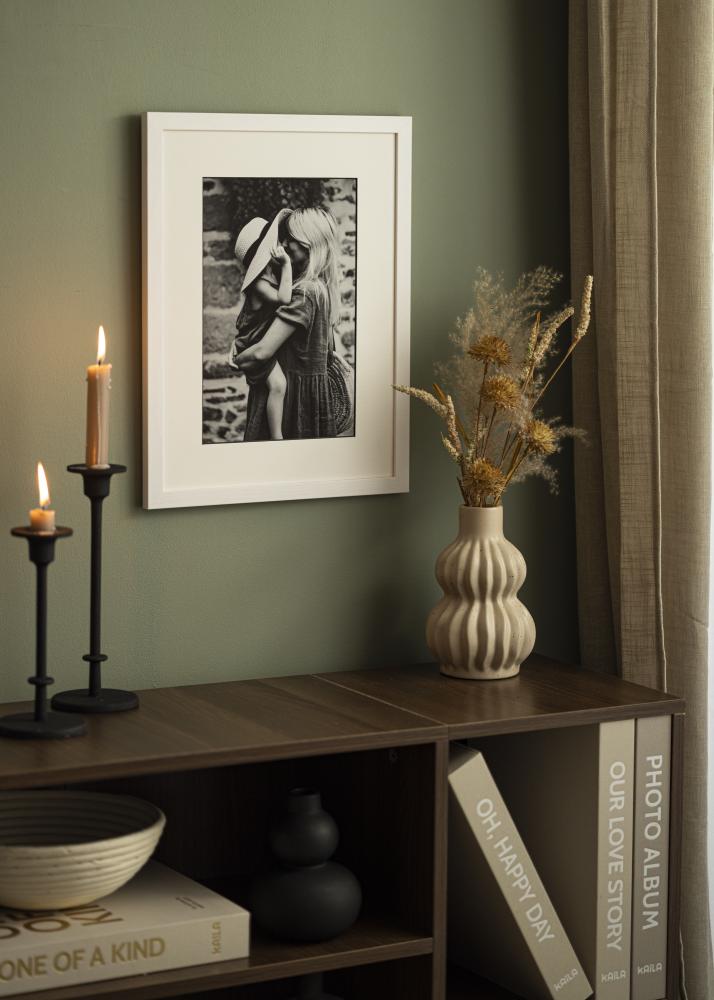 Paspartŭ Bela Črn notranji rob 15x21 cm (9x14 cm)