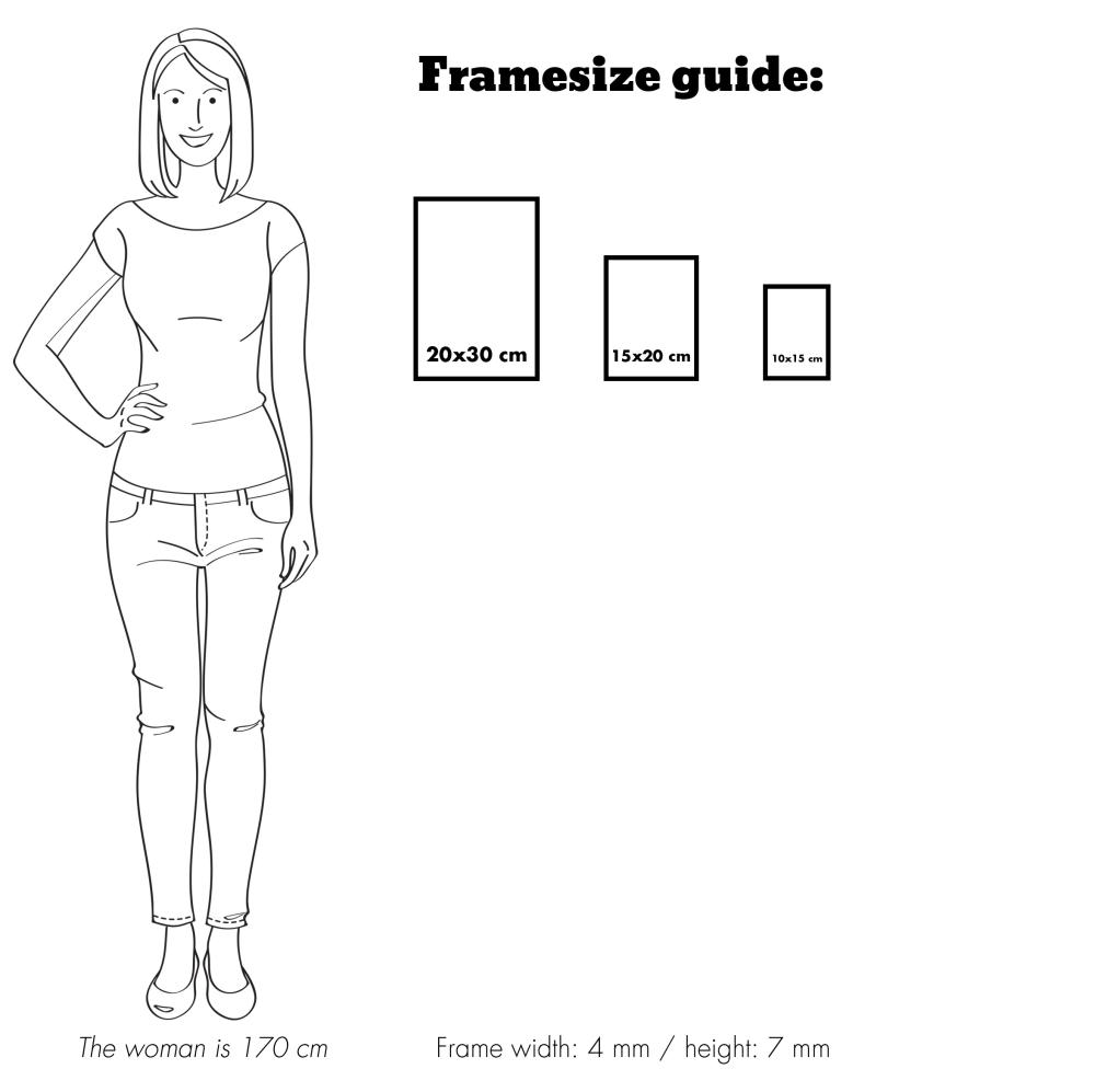 Okvir Gladek Kovina Zlata 20x30 cm