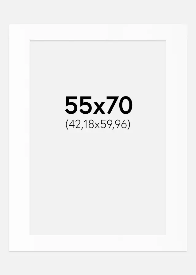 Paspartȗ Beli Standard (Belo Jedro) 55x70 cm (42,18x59,96)