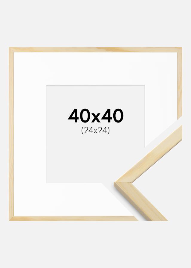 Okvir Galant Borova 40x40 cm - Paspartŭ Bela 25x25 cm