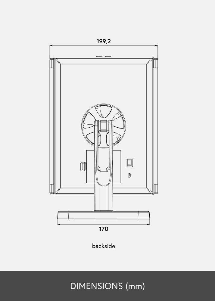 KAILA Ogledalo za ličenje Fold II Bela - 38x25 cm