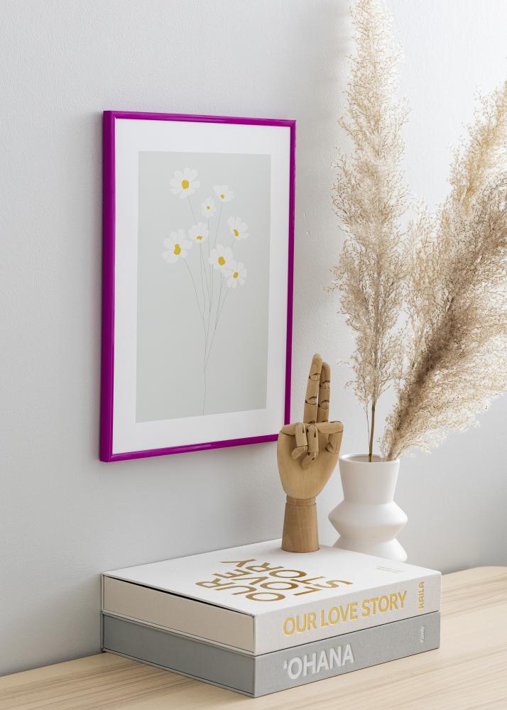 Okvir New Lifestyle Fuchsia 30x40 cm - Paspartŭ Črna 21x29,7 cm (A4)
