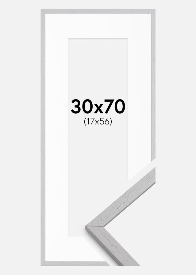 Okvir Edsbyn Grey 30x70 cm - Paspartŭ Bela 18x57 cm