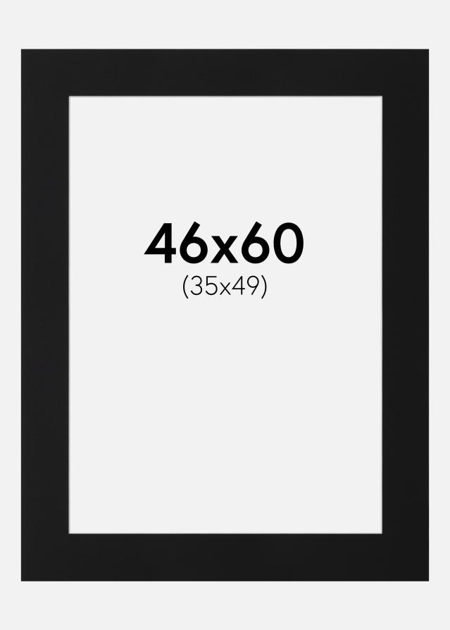 Paspartŭ Črni Standard (Belo Jedro) 46x60 cm (35x49)