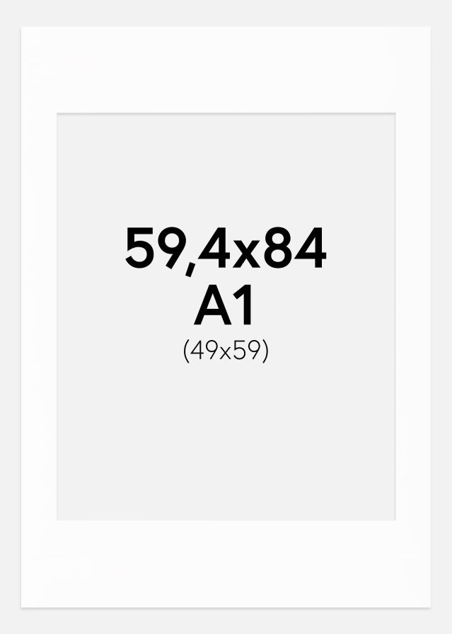 Paspartŭ Canson Bela Bel notranji rob 59,4x84 cm (A1) (49x59)