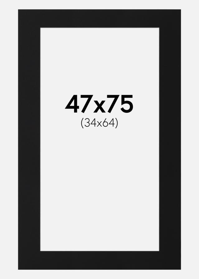 Paspartŭ Črni Standard (Belo Jedro) 47x75 cm (34x64)