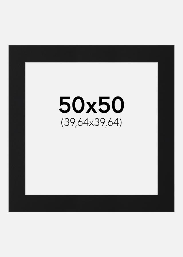 Paspartŭ Črni Standard (Belo Jedro) 50x50 cm (39,64x39,64)