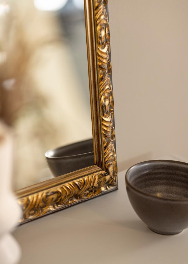 Ogledalo Odin Zlata/Črna - Lastne mere