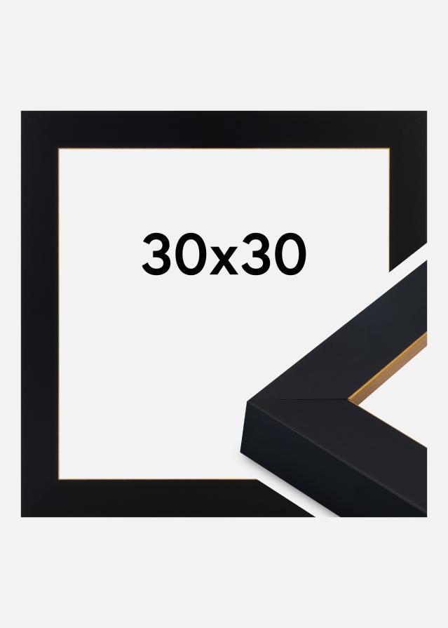 Okvir Sussex Akrilno steklo Črna/Zlata 30x30 cm