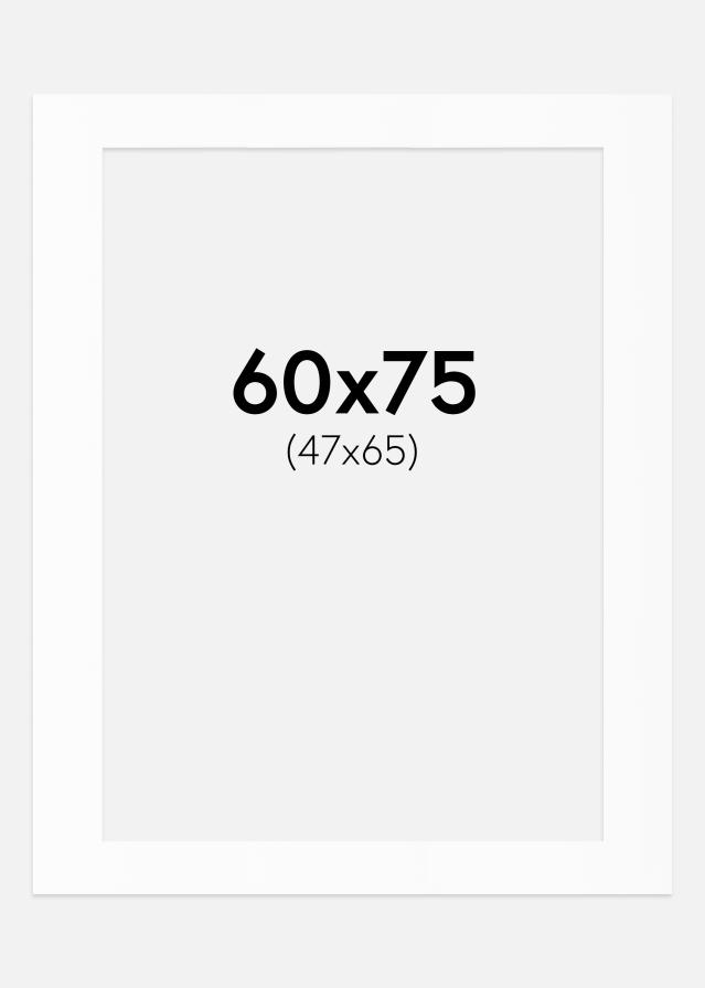 Paspartȗ Beli Standard (Belo Jedro) 60x75 cm (47x65)