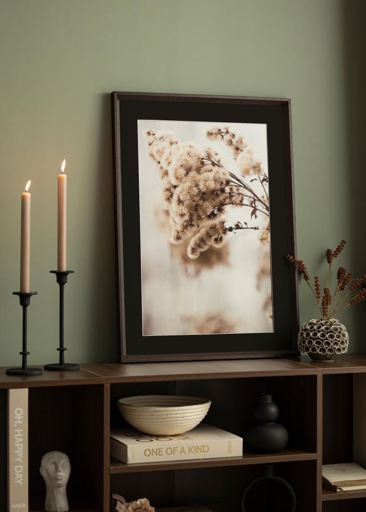 Okvir Globe Espresso 50x60 cm - Paspartŭ Črna 35x45 cm