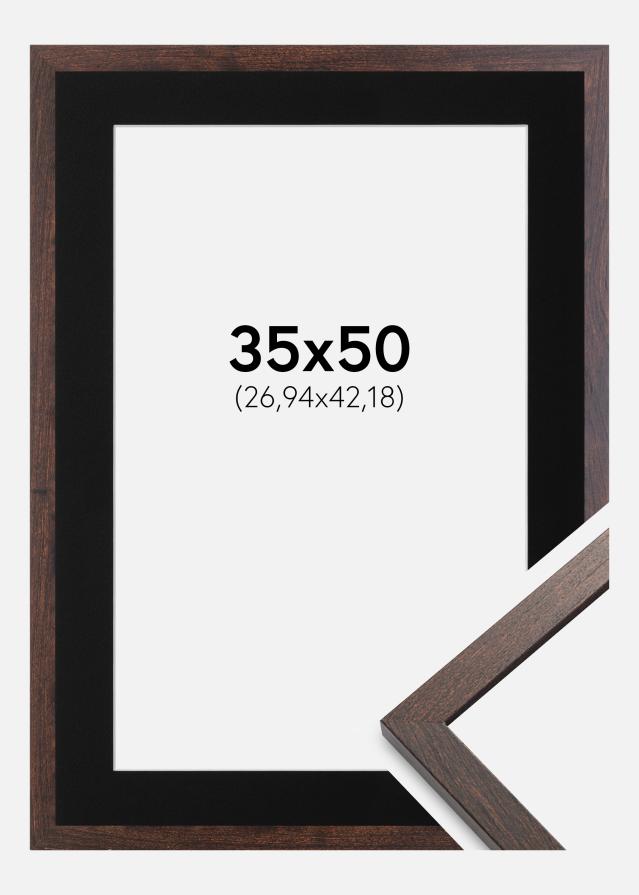 Okvir Trendy Oreh 35x50 cm - Paspartŭ Črna 11x17 inches