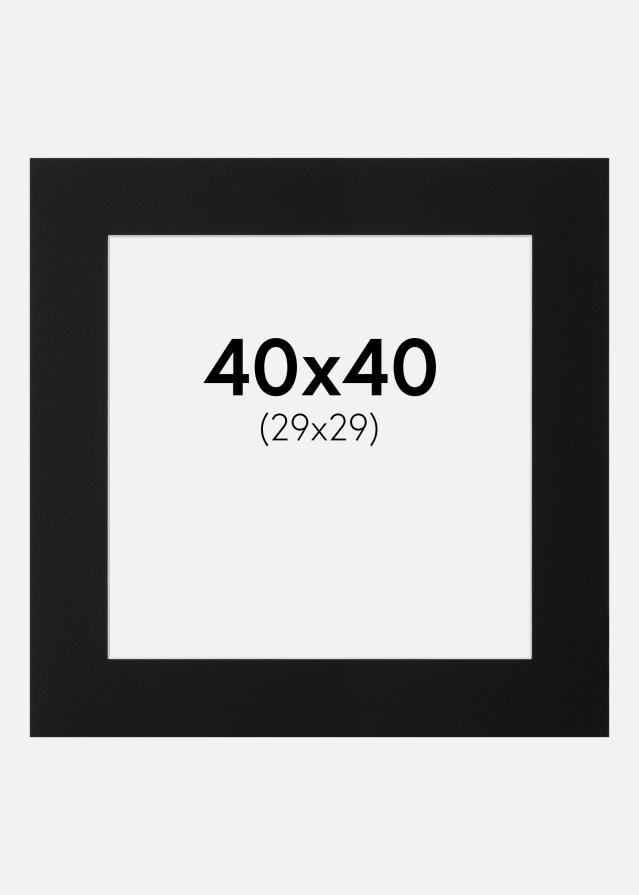 Paspartŭ Črna Standarden Bel notranji rob 40x40 cm (29x29)