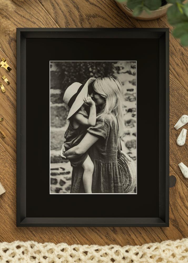 Okvir Globe Črna 30x30 cm - Paspartŭ Črna 8x8 inches