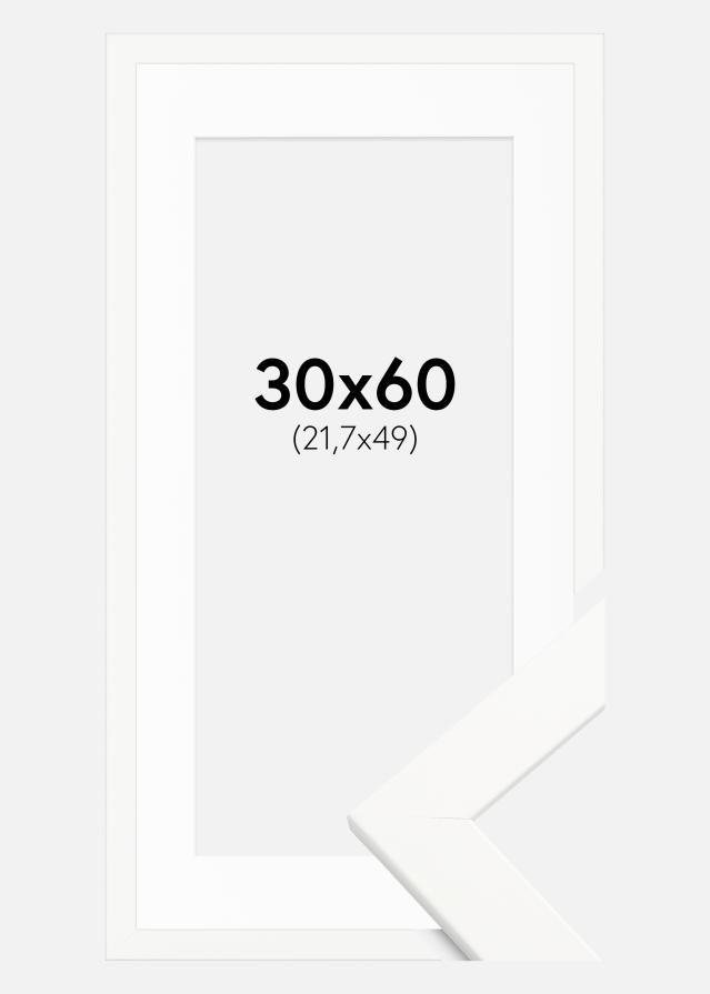Okvir Trendline Bela 30x60 cm - Paspartŭ Bela 22,7x50 cm