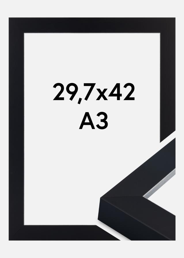 Okvir Sussex Akrilno steklo Črna/Srebrna 29,7x42 cm (A3)