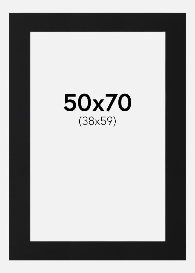Paspartŭ Črni Standard (Belo Jedro) 50x70 cm (38x59)