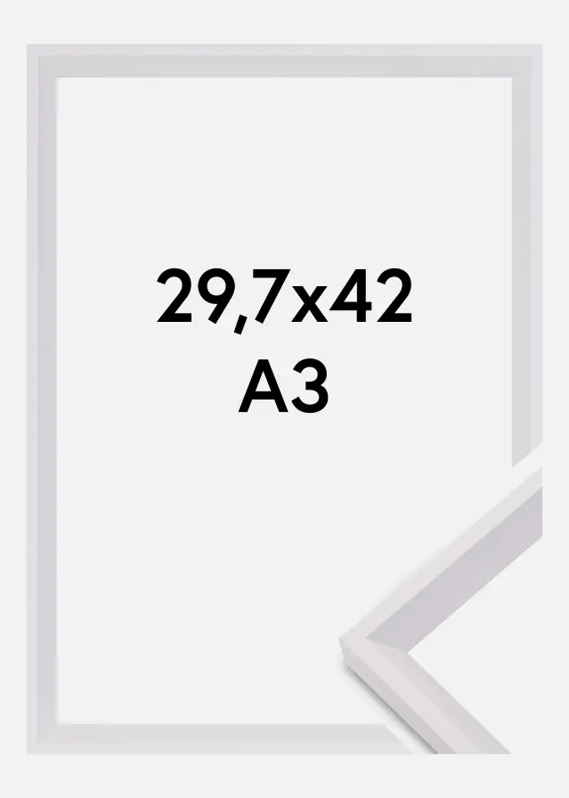 Okvir Globe Akrilno steklo Bela 29,7x42 cm (A3)