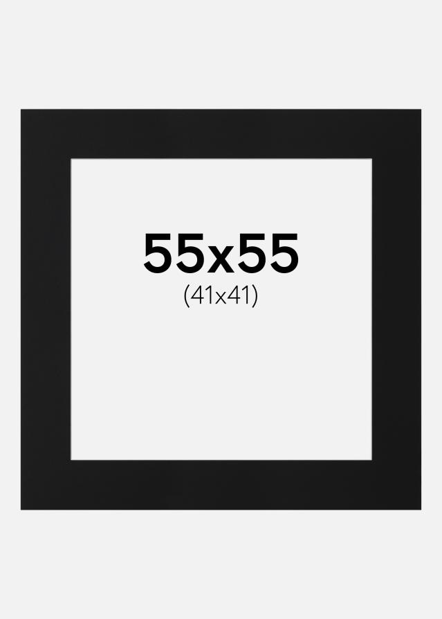 Paspartŭ Črni Standard (Belo Jedro) 55x55 cm (41x41)