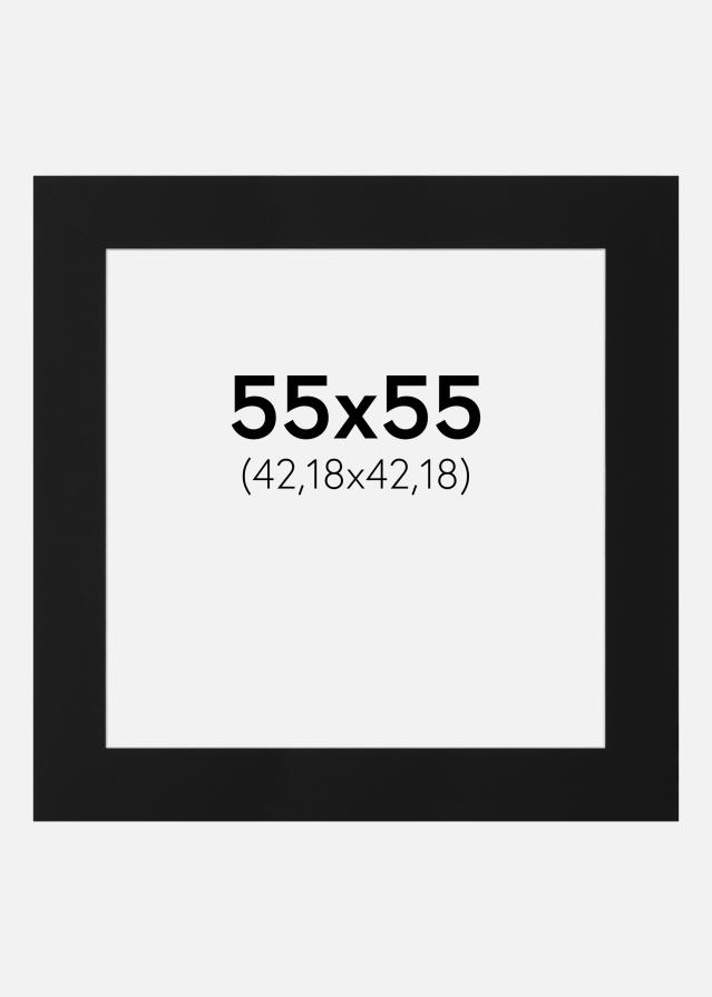 Paspartŭ Črni Standard (Belo Jedro) 55x55 cm (42,18x42,18)