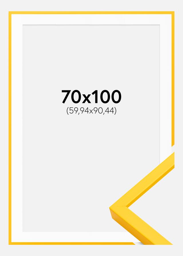 Okvir E-Line Rumena 70x100 cm - Paspartŭ Bela 24x36 inches