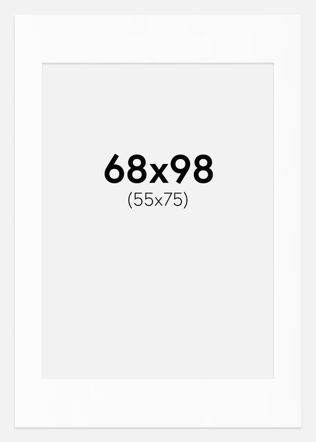 Paspartȗ Beli Standard (Belo Jedro) 68x98 cm (55x75)